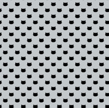 Load image into Gallery viewer, Having Fun Collection by CDS - Cat Polka Dots - Grey Fabric - 1/2 Meter - Cotton Fabric
