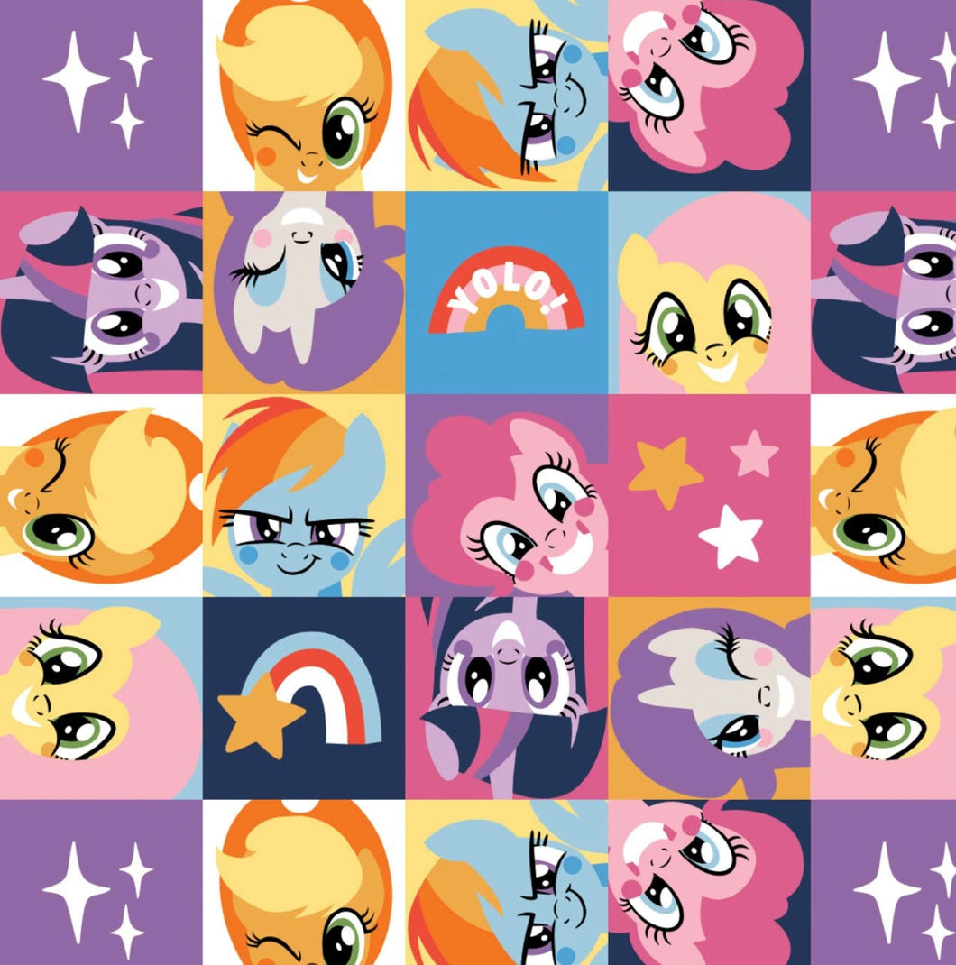 My Little Pony II - Peek-A-Boo - Multi Fabric - 1/2 Meter - Cotton Fabric