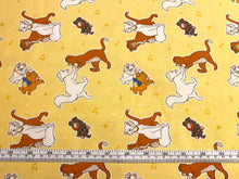 Charger l&#39;image dans la galerie, Aristocats Toss Yellow 85030202 Fabric - 1/2 Meter - Cotton Fabric
