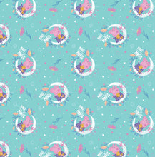 Load image into Gallery viewer, Peppa Pig - Peppa Moon Magic - Light Teal Fabric - 1/2 Meter - Cotton Fabric
