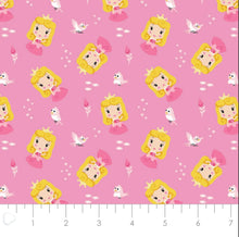 Load image into Gallery viewer, Disney Princess Kawaii - Cute Aurora Toss - Pink Fabric - 1/2 Meter - Cotton Fabric
