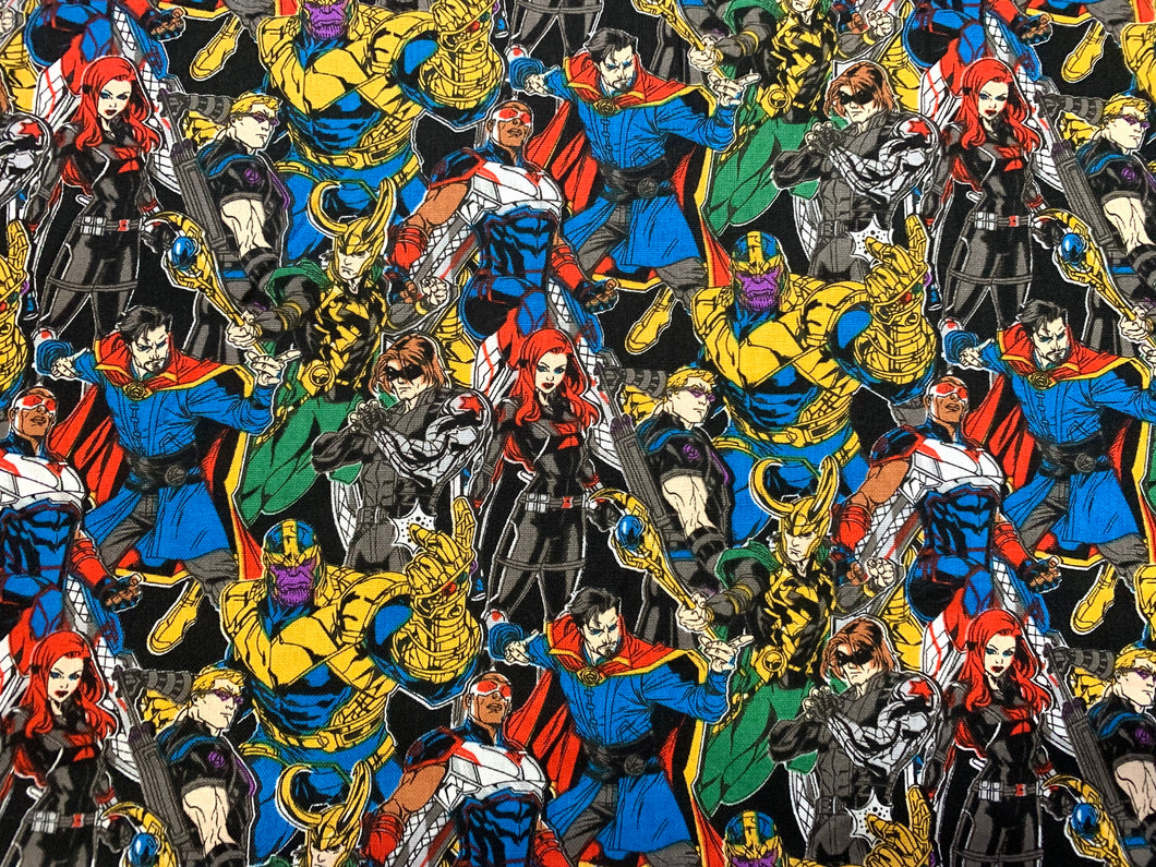 Marvel Comic Villains - Multi Fabric - 1/2 Meter - Cotton Fabric