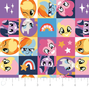 My Little Pony II - Peek-A-Boo - Multi Fabric - 1/2 Meter - Cotton Fabric