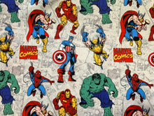 Charger l&#39;image dans la galerie, Marvel Comics - Cream Fabric - 1/2 Meter - Cotton Fabric
