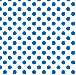 Mixology White/Royal Dots Fabric - 1/2 Meter - Cotton Fabric