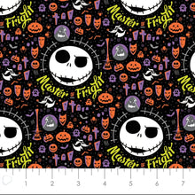 Charger l&#39;image dans la galerie, Frightful Halloween Fabric - 1/2 Meter - Cotton Fabric
