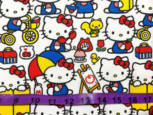 Charger l&#39;image dans la galerie, Hello Kitty at Play - White Fabric - 1/2 Meter - Cotton Fabric
