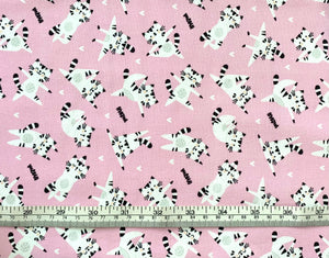 Having Fun Collection by CDS - Having Fun Collection by CDS - Mew Around - Light Pink/Purple Fabric - 1/2 Meter - Cotton Fabric