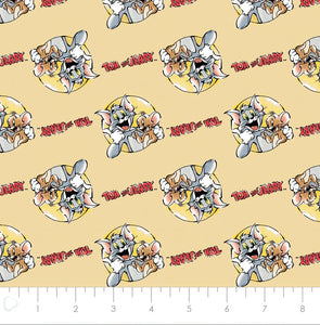 Tom and Jerry Foes Forever 24160207 03 Fabric - 1/2 Meter - Cotton Fabric