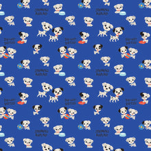 Load image into Gallery viewer, Disney - The Day of the Little World Collection - Zooming Around - Blue Fabric - 1/2 Meter - Cotton Fabric
