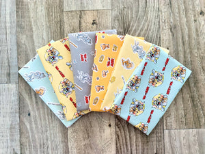 Tom and Jerry 6 PCS Fat Quarter Bundle - Cotton Fabric