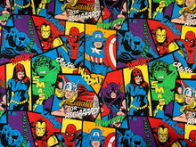 Load image into Gallery viewer, Marvel Comic Frames - Multi Fabric - 1/2 Meter - Cotton Fabric
