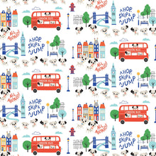 Load image into Gallery viewer, Disney - The Day of the Little World Collection - Around Town - White Fabric - 1/2 Meter - Cotton Fabric
