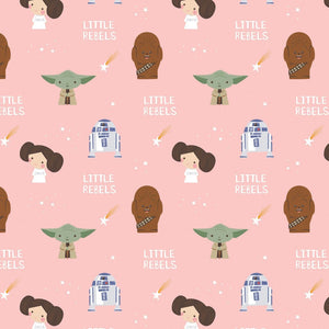 Character Nursery - Star Wars Little Rebels - Pink Fabric - 1/2 Meter - Cotton Fabric