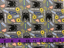 Charger l&#39;image dans la galerie, DC&#39;s Batman II Collection - Gotham City Gridlock - Grey Fabric - 1/2 Meter - Cotton Fabric
