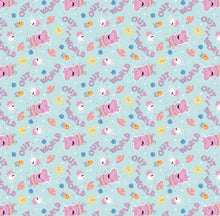 Load image into Gallery viewer, Peppa Pig - Peppa Friend in Space - Light Teal Fabric - 1/2 Meter - Cotton Fabric
