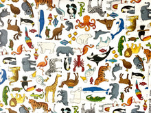 Charger l&#39;image dans la galerie, Wildlife by Makower UK - White Fabric - 1/2 Meter - Cotton Fabric
