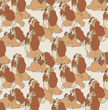 Load image into Gallery viewer, Disney Classic - Lady And The Tramp - Lady Stack Cream Fabric - 1/2 Meter - Cotton Fabric
