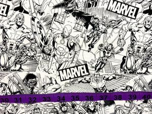 Marvel Avengers Sketch CP73228 Fabric - 1/2 Meter - Cotton Fabric