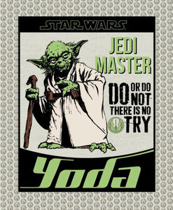 Yoda - Star Wars Panel - 1 Yard Cut - Cotton Fabric