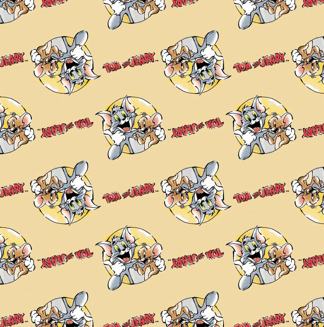 Tom and Jerry Foes Forever 24160207 03 Fabric - 1/2 Meter - Cotton Fabric