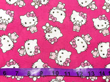 Load image into Gallery viewer, Hello Kitty Pink Sweet - Pink Fabric - 1/2 Meter - Cotton Fabric
