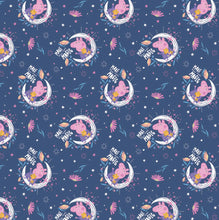 Charger l&#39;image dans la galerie, Peppa Pig - Peppa Moon Magic - Navy Fabric - 1/2 Meter - Cotton Fabric
