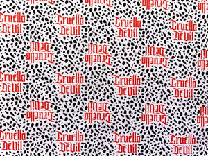 Disney Cruella De Vil Fashion Design Fabric - 1/2 Meter - Cotton Fabric