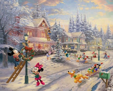 Charger l&#39;image dans la galerie, Mickey and Friends - Victorian Christmas Panel - Cotton Fabric
