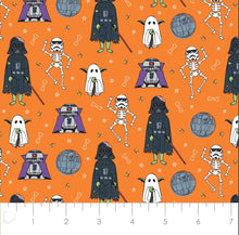 Charger l&#39;image dans la galerie, Character Halloween III - Ghost Crew - Orange Fabric - 1/2 Meter - Cotton Fabric
