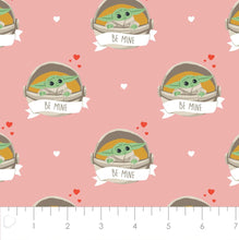 Load image into Gallery viewer, Character Valentine&#39;s Day - Be Mine - Pink Fabric - 1/2 Meter - Cotton Fabric
