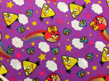 Load image into Gallery viewer, Angry birds - Purple Fabric - 1/2 Meter - Cotton Fabric
