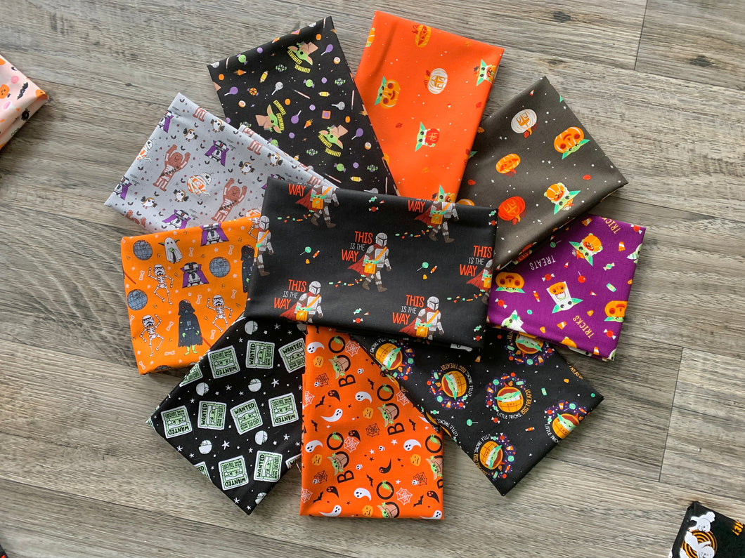 Star Wars Halloween 10PCS Fat Quarter Bundle - Cotton Fabric