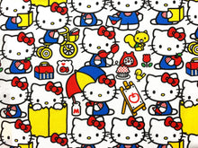 Charger l&#39;image dans la galerie, Hello Kitty at Play - White Fabric - 1/2 Meter - Cotton Fabric
