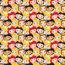 Load image into Gallery viewer, Disney Princess Kawaii - Cute Princess Party - Multi Fabric - 1/2 Meter - Cotton Fabric
