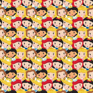 Disney Princess Kawaii - Cute Princess Party - Multi Fabric - 1/2 Meter - Cotton Fabric