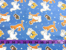 Charger l&#39;image dans la galerie, Aristocats Toss Blue 85030202 Fabric - 1/2 Meter - Cotton Fabric
