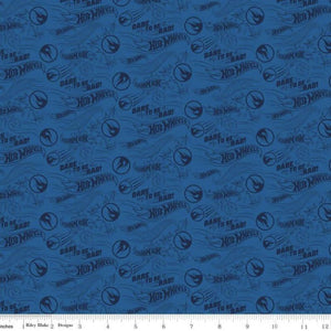 Hot Wheels C9753 Navy Fabric - 1/2 Meter - Cotton Fabric