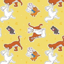 Charger l&#39;image dans la galerie, Aristocats Toss Yellow 85030202 Fabric - 1/2 Meter - Cotton Fabric
